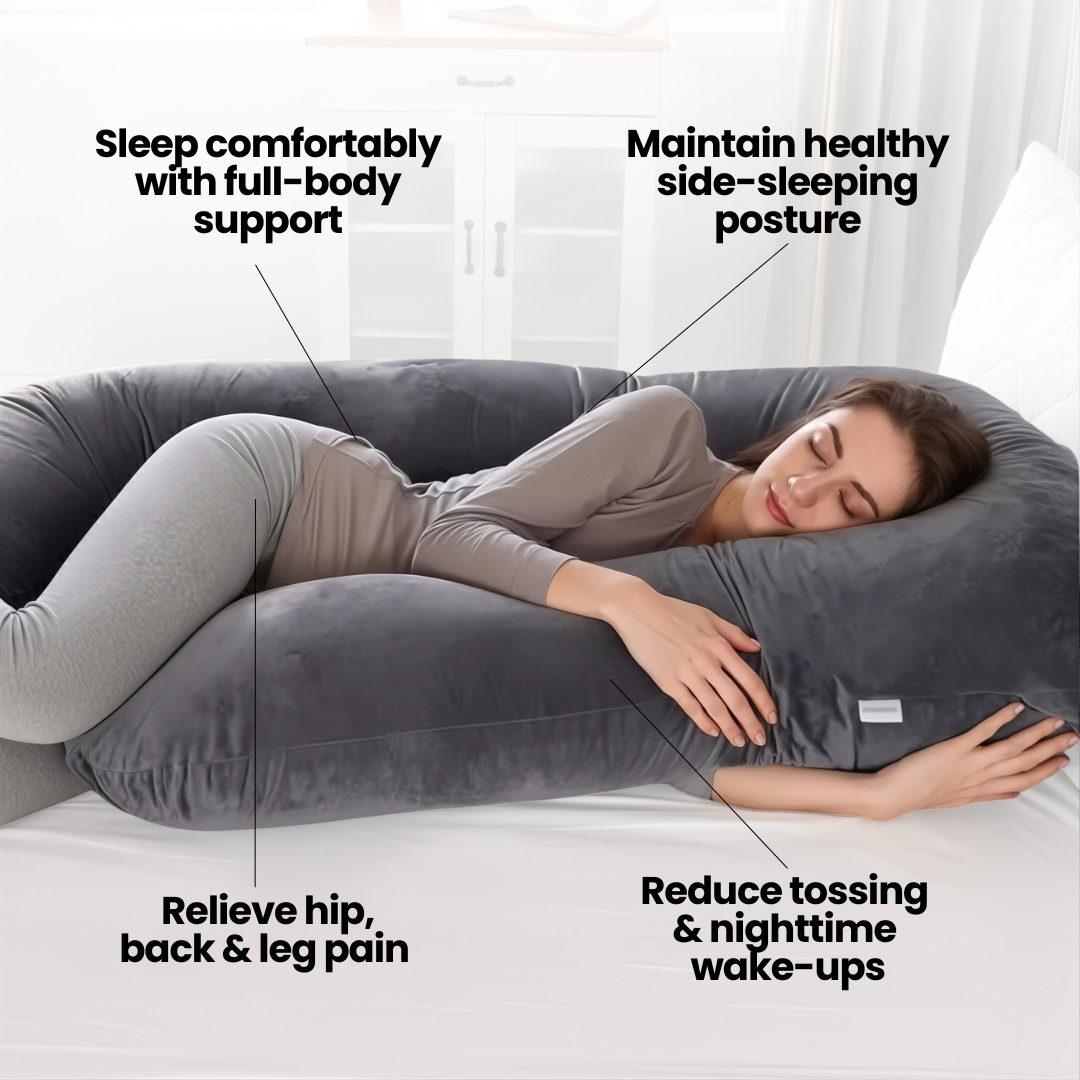 Full Body Maternity Pillow with Removable Cover