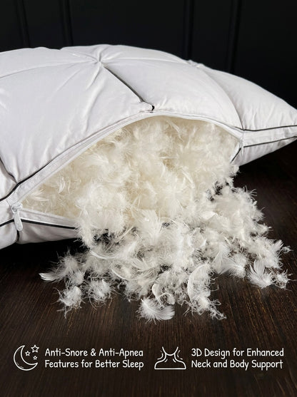SwiftHawk Luxury Down Pillow – Hotel Quality Soft Support for Deep Sleep