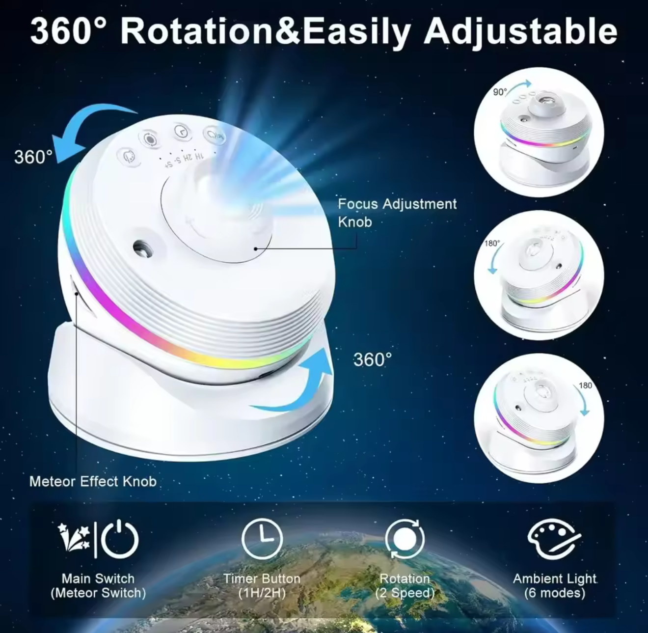 Deluxe Galaxy Star Projector