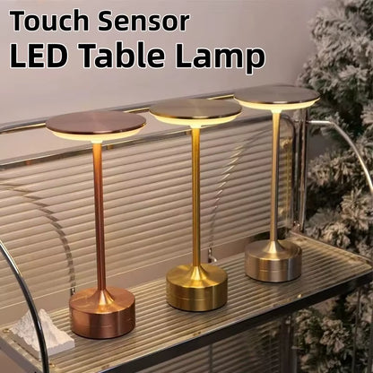 Portable LED Table Lamp – Rechargeable, Dimmable, Modern Bedside Light